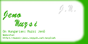 jeno muzsi business card