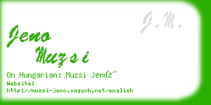 jeno muzsi business card